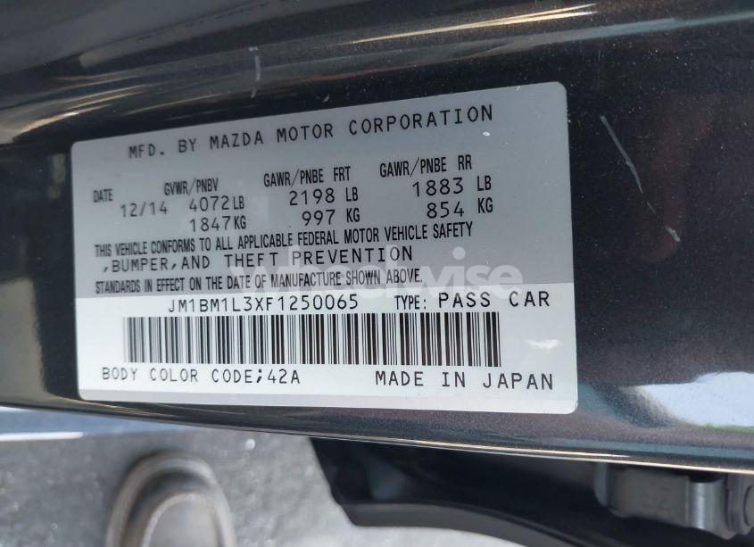 Photo 9 of 2015 Mazda Mazda3 S TOURING (VIN JM1BM1L3XF1250065)