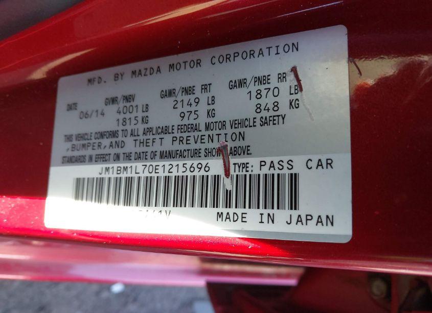 Photo 9 of 2014 Mazda Mazda3 I TOURING (VIN JM1BM1L70E1215696)