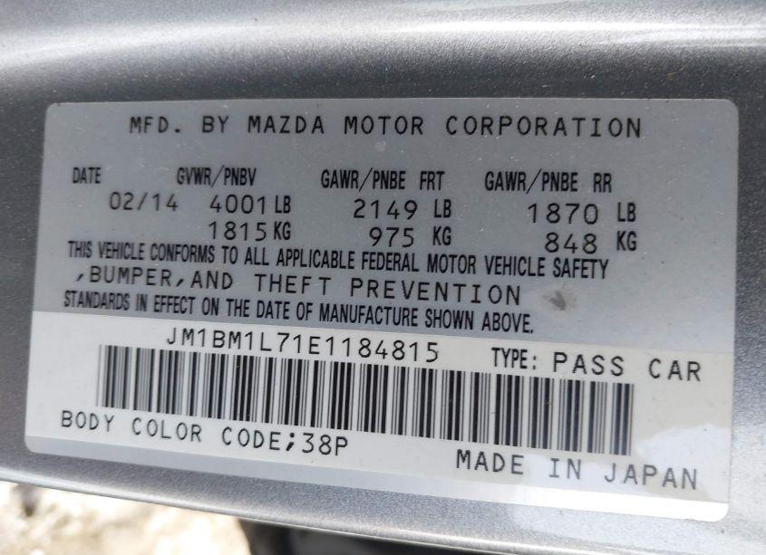 Photo 9 of 2014 Mazda Mazda3 I TOURING (VIN JM1BM1L71E1184815)