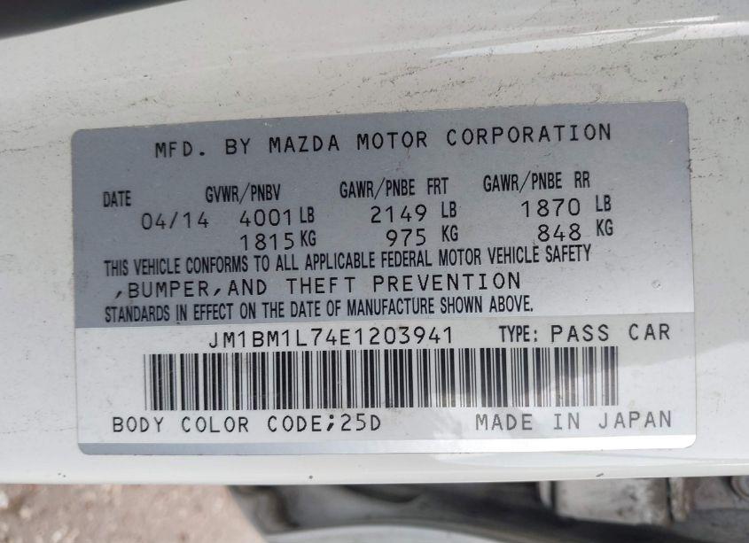 Photo 9 of 2014 Mazda Mazda3 I TOURING (VIN JM1BM1L74E1203941)