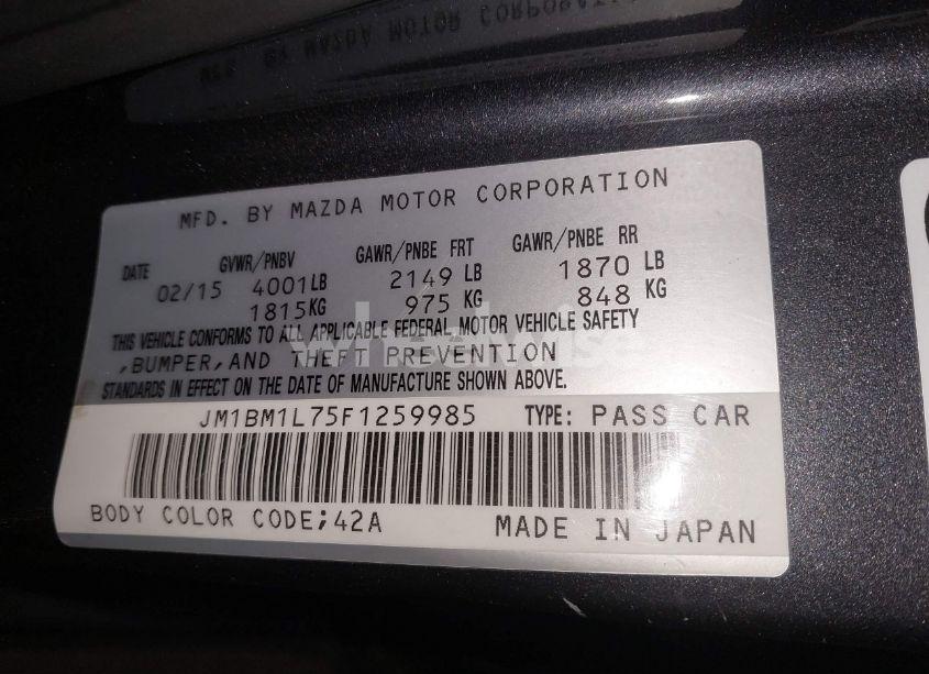 Photo 9 of 2015 Mazda Mazda3 I TOURING (VIN JM1BM1L75F1259985)