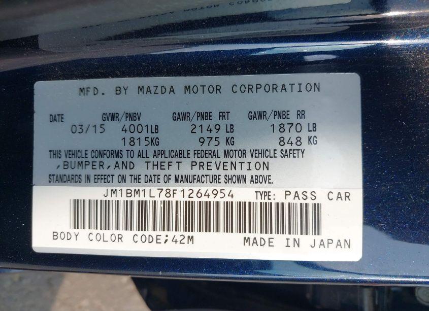 Photo 9 of 2015 Mazda Mazda3 I TOURING (VIN JM1BM1L78F1264954)