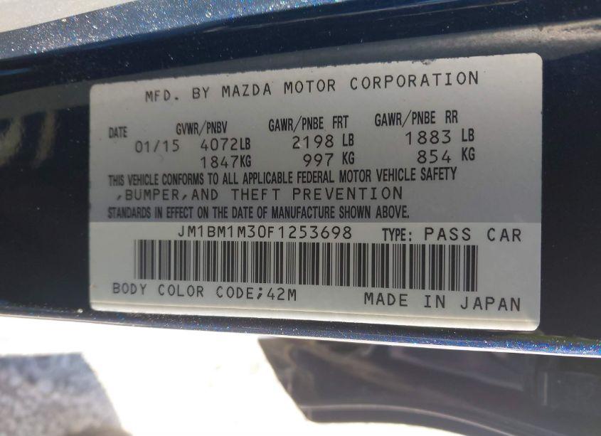 Photo 9 of 2015 Mazda Mazda3 S GRAND TOURING (VIN JM1BM1M30F1253698)