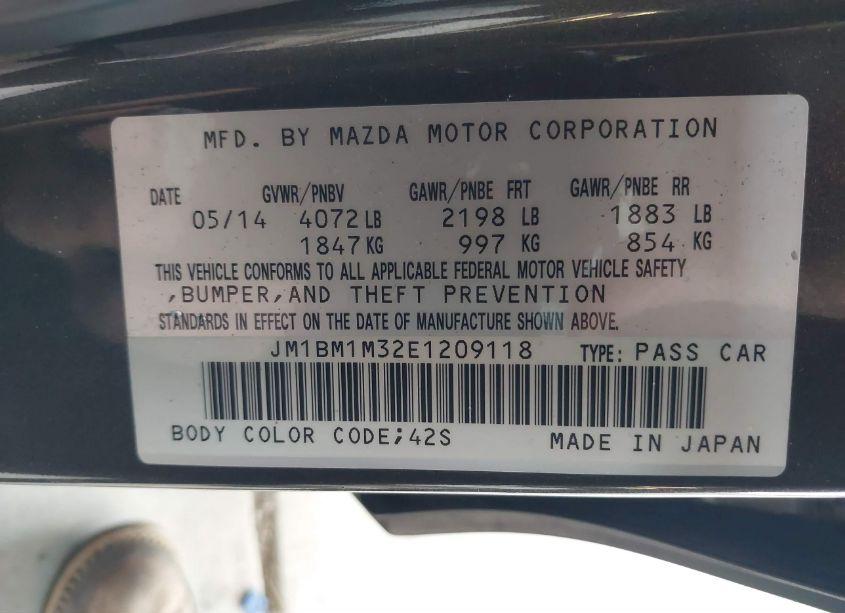 Photo 9 of 2014 Mazda Mazda3 S GRAND TOURING (VIN JM1BM1M32E1209118)