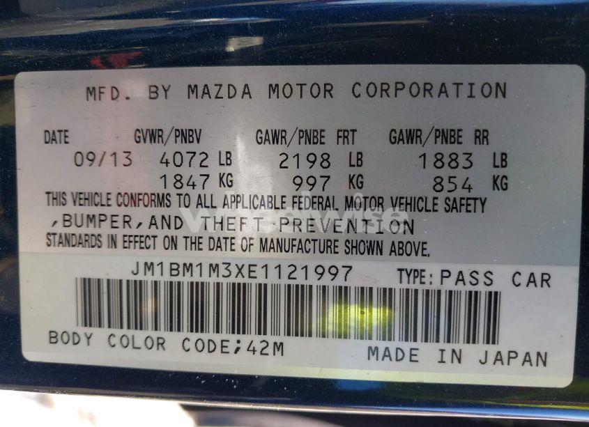 Photo 9 of 2014 Mazda Mazda3 S GRAND TOURING (VIN JM1BM1M3XE1121997)