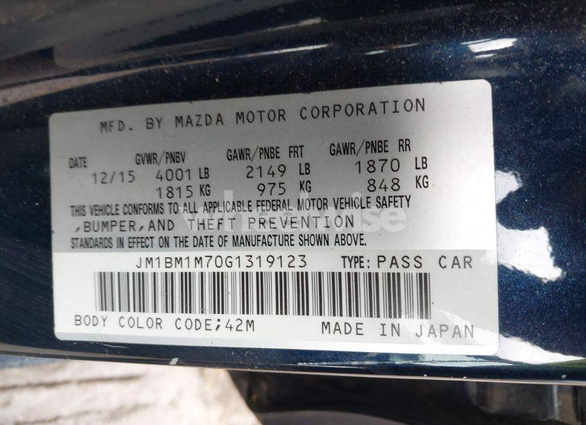 Photo 9 of 2016 Mazda Mazda3 I TOURING (VIN JM1BM1M70G1319123)