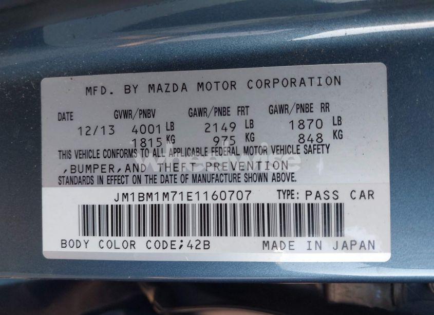 Photo 9 of 2014 Mazda Mazda3 I GRAND TOURING (VIN JM1BM1M71E1160707)