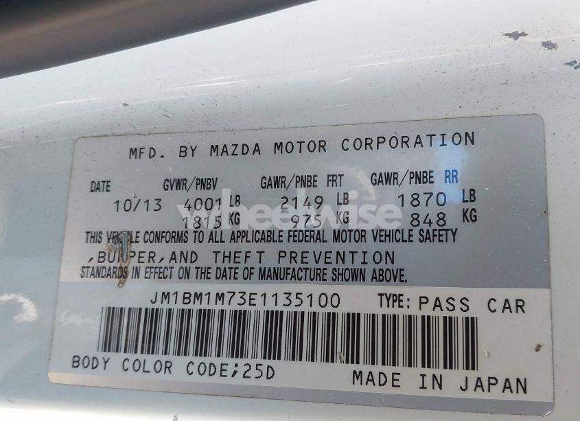 Photo 9 of 2014 Mazda Mazda3 I GRAND TOURING (VIN JM1BM1M73E1135100)