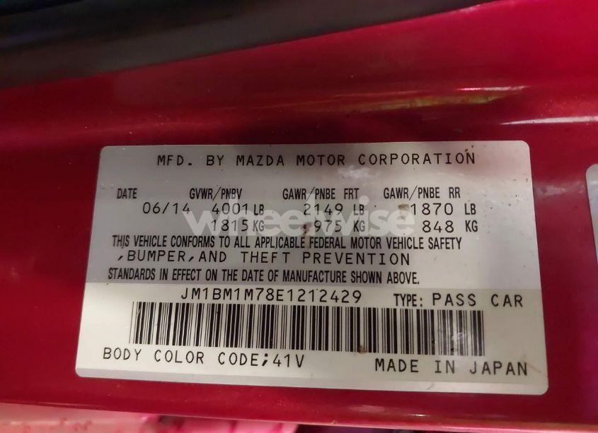 Photo 9 of 2014 Mazda Mazda3 I GRAND TOURING (VIN JM1BM1M78E1212429)