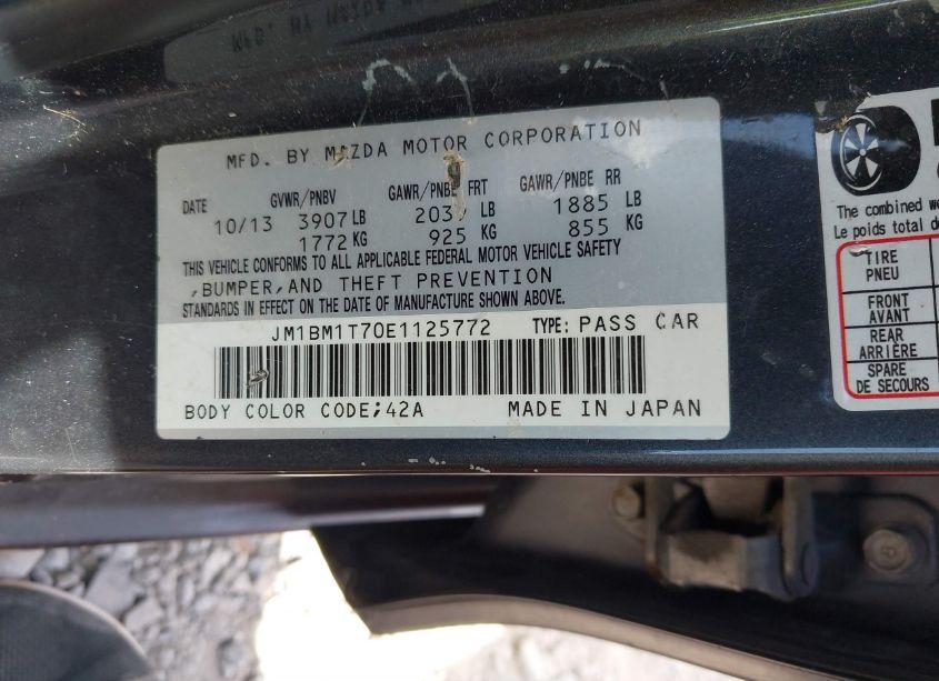 Photo 9 of 2014 Mazda Mazda3 I SV (VIN JM1BM1T70E1125772)