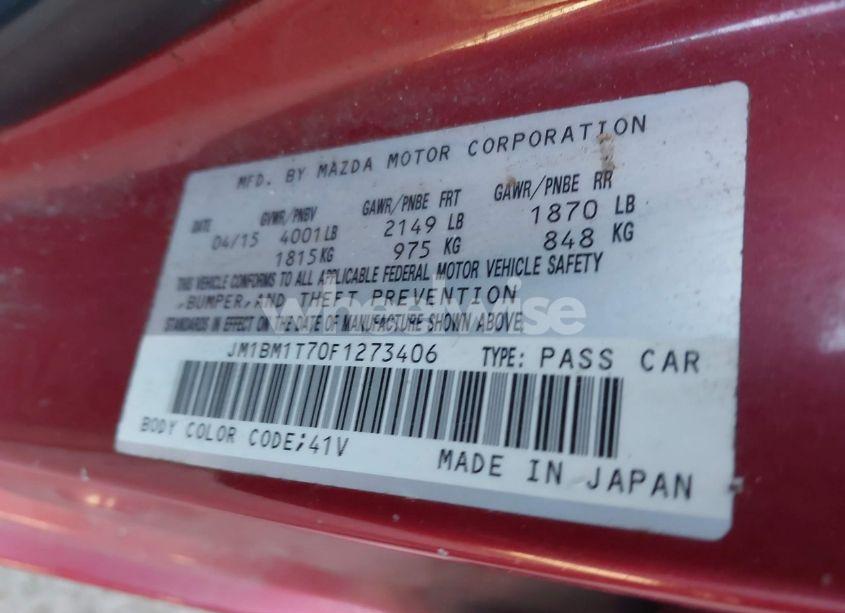 Photo 9 of 2015 Mazda Mazda3 I SV (VIN JM1BM1T70F1273406)