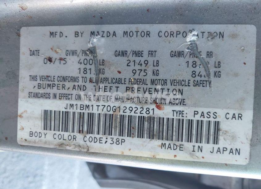 Photo 9 of 2016 Mazda Mazda3 I SPORT (VIN JM1BM1T70G1292281)