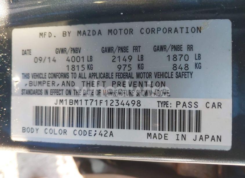Photo 9 of 2015 Mazda Mazda3 I SV (VIN JM1BM1T71F1234498)