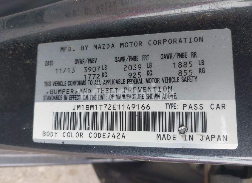 Photo 9 of 2014 Mazda Mazda3 I SV (VIN JM1BM1T72E1149166)