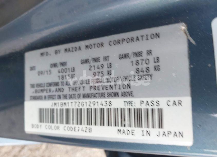 Photo 9 of 2016 Mazda Mazda3 I SPORT (VIN JM1BM1T72G1291438)