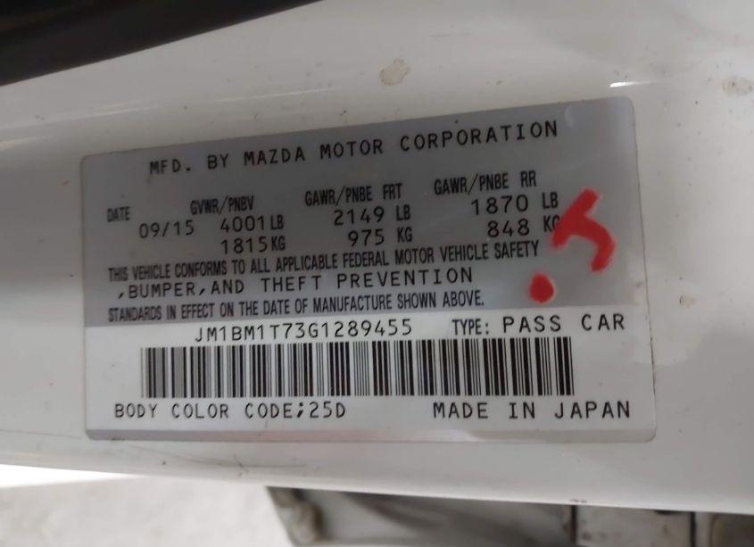 Photo 9 of 2016 Mazda Mazda3 I SPORT (VIN JM1BM1T73G1289455)