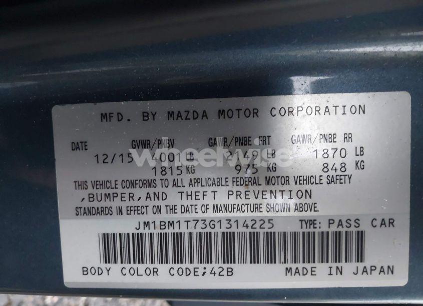 Photo 9 of 2016 Mazda Mazda3 I SPORT (VIN JM1BM1T73G1314225)
