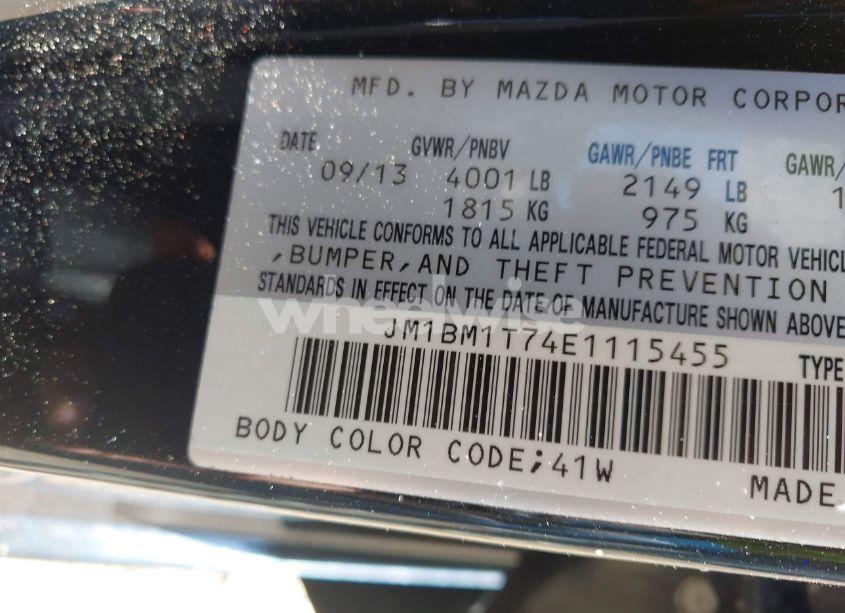 Photo 9 of 2014 Mazda Mazda3 I SV (VIN JM1BM1T74E1115455)