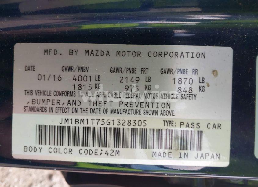 Photo 9 of 2016 Mazda Mazda3 I SPORT (VIN JM1BM1T75G1328305)