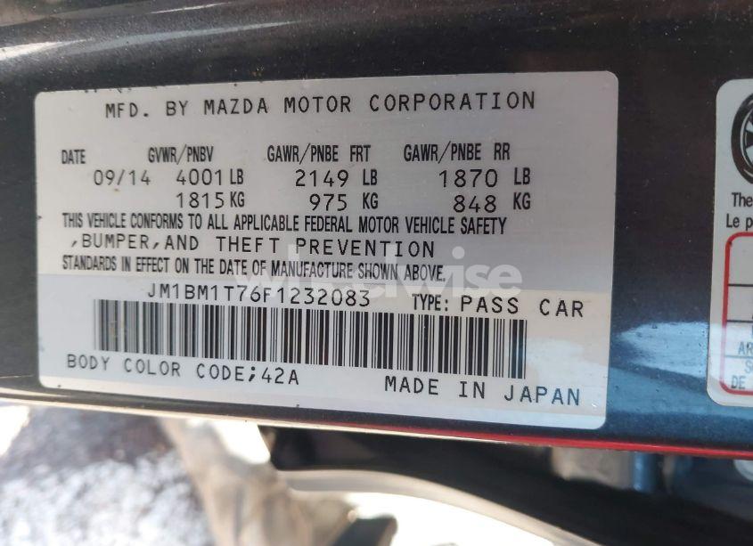 Photo 9 of 2015 Mazda Mazda3 I SV (VIN JM1BM1T76F1232083)