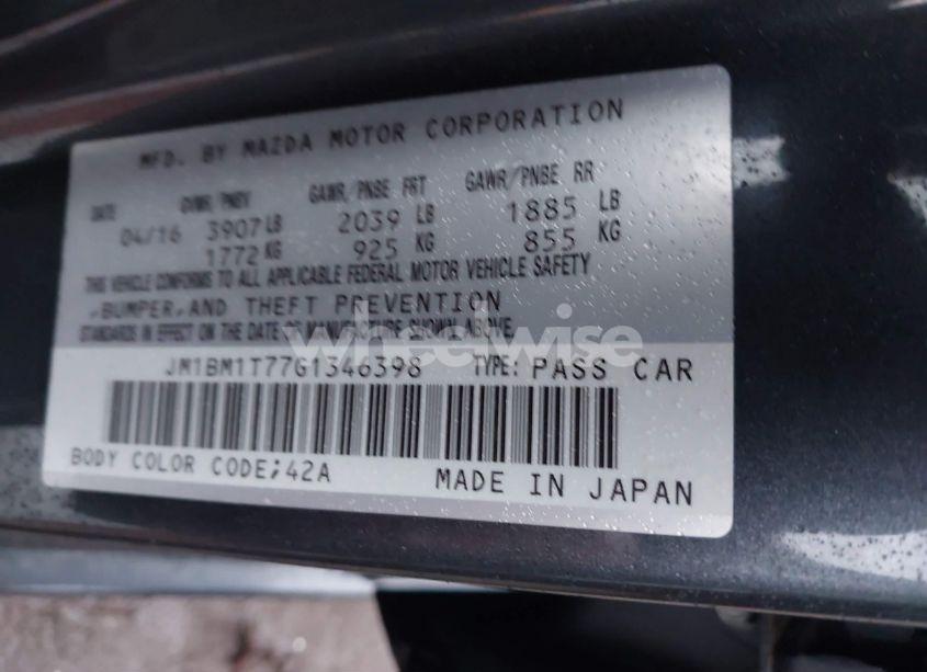 Photo 9 of 2016 Mazda Mazda3 I SPORT (VIN JM1BM1T77G1346398)
