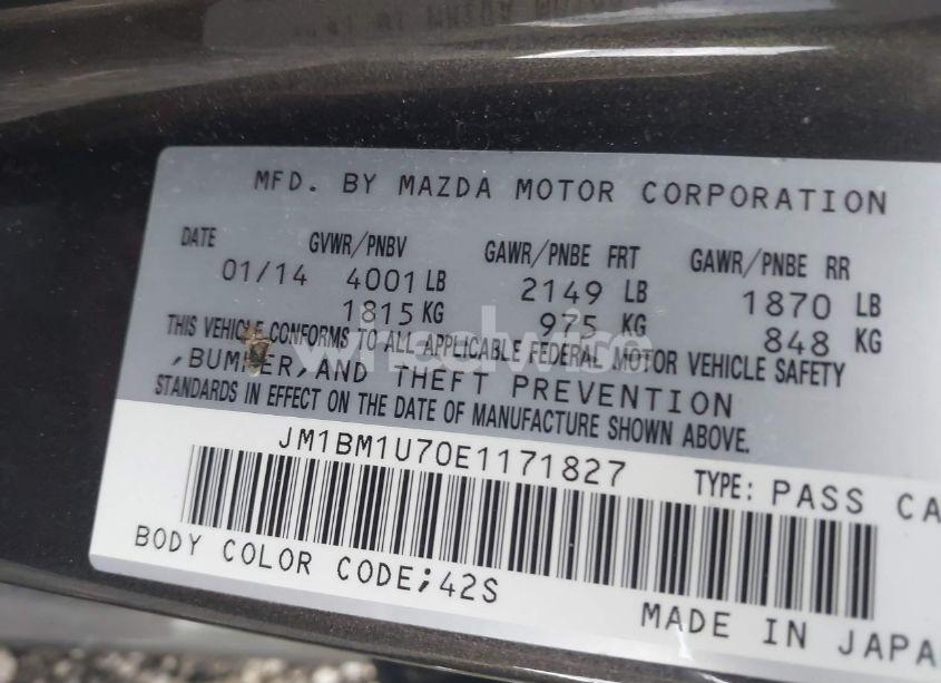 Photo 9 of 2014 Mazda Mazda3 I SPORT (VIN JM1BM1U70E1171827)