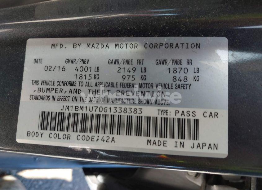 Photo 9 of 2016 Mazda Mazda3 I SPORT (VIN JM1BM1U70G1338383)