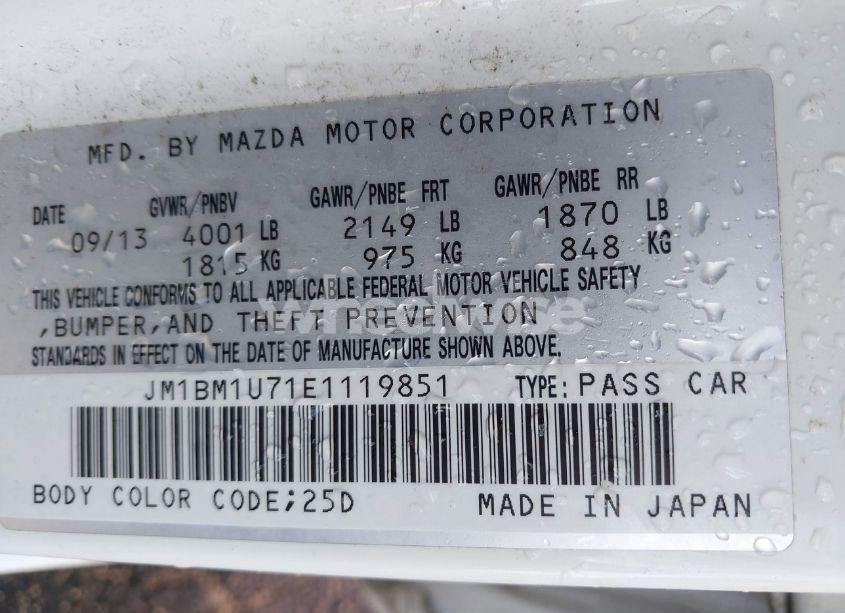 Photo 9 of 2014 Mazda Mazda3 (VIN JM1BM1U71E1119851)