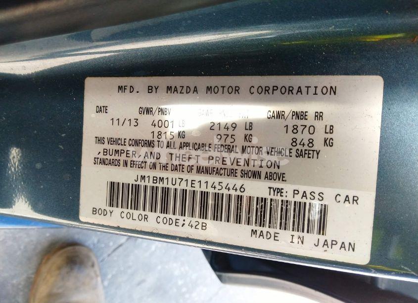 Photo 9 of 2014 Mazda Mazda3 I SPORT (VIN JM1BM1U71E1145446)