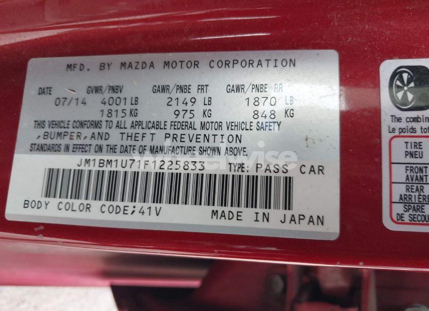 Photo 9 of 2015 Mazda Mazda3 I SPORT (VIN JM1BM1U71F1225833)