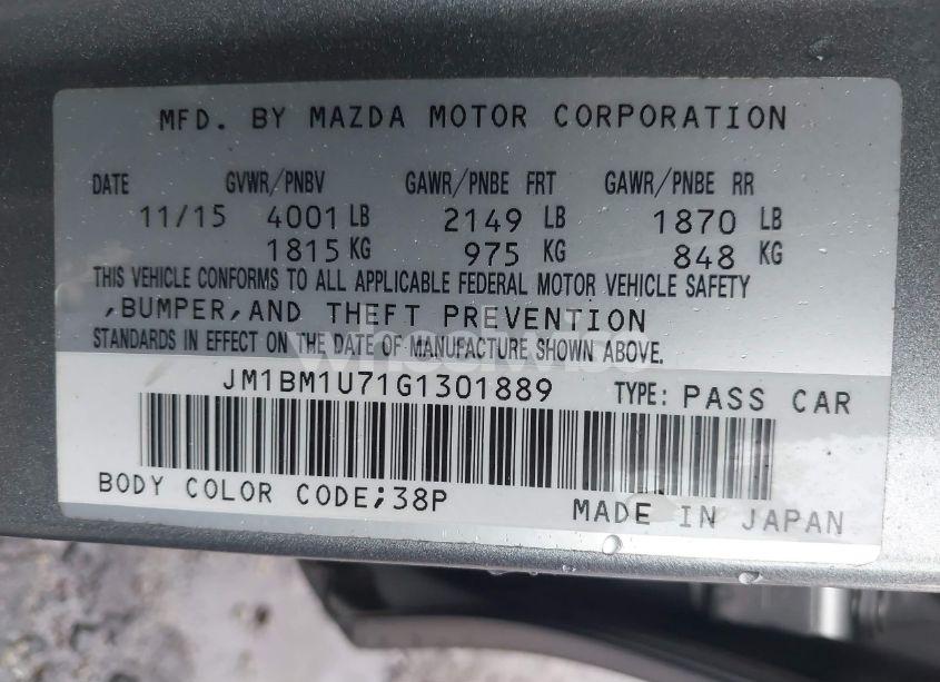 Photo 9 of 2016 Mazda Mazda3 (VIN JM1BM1U71G1301889)