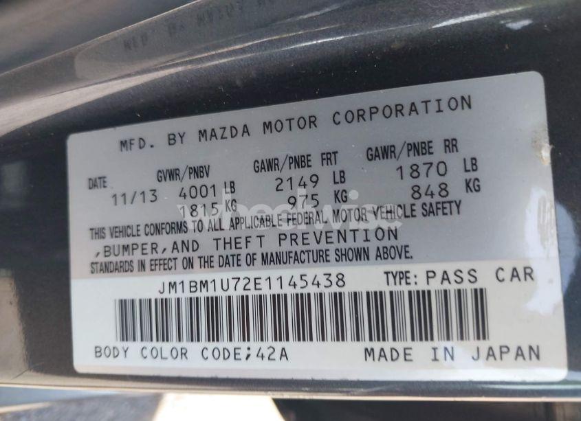 Photo 9 of 2014 Mazda Mazda3 I SPORT (VIN JM1BM1U72E1145438)