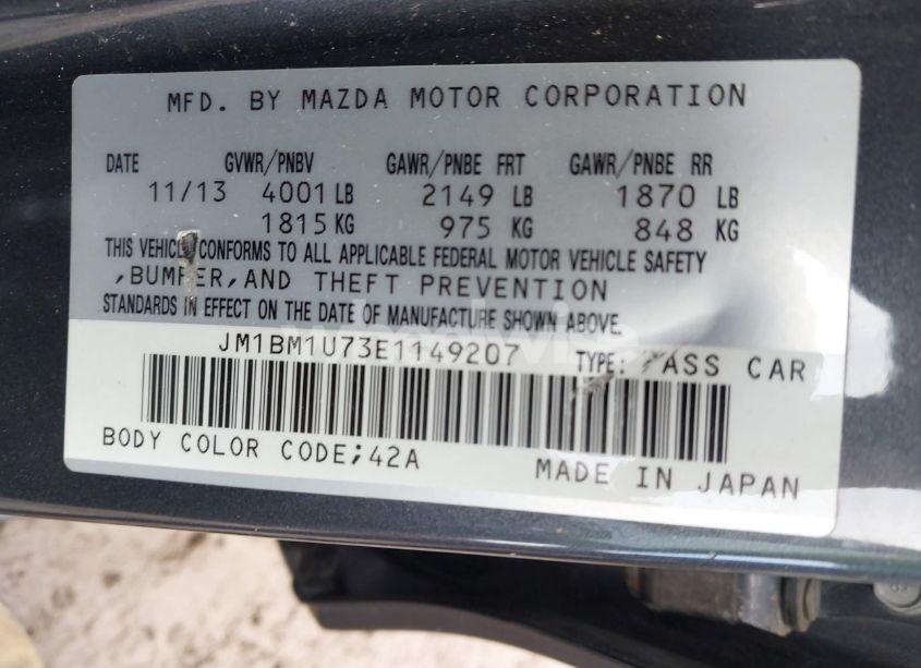 Photo 9 of 2014 Mazda Mazda3 (VIN JM1BM1U73E1149207)