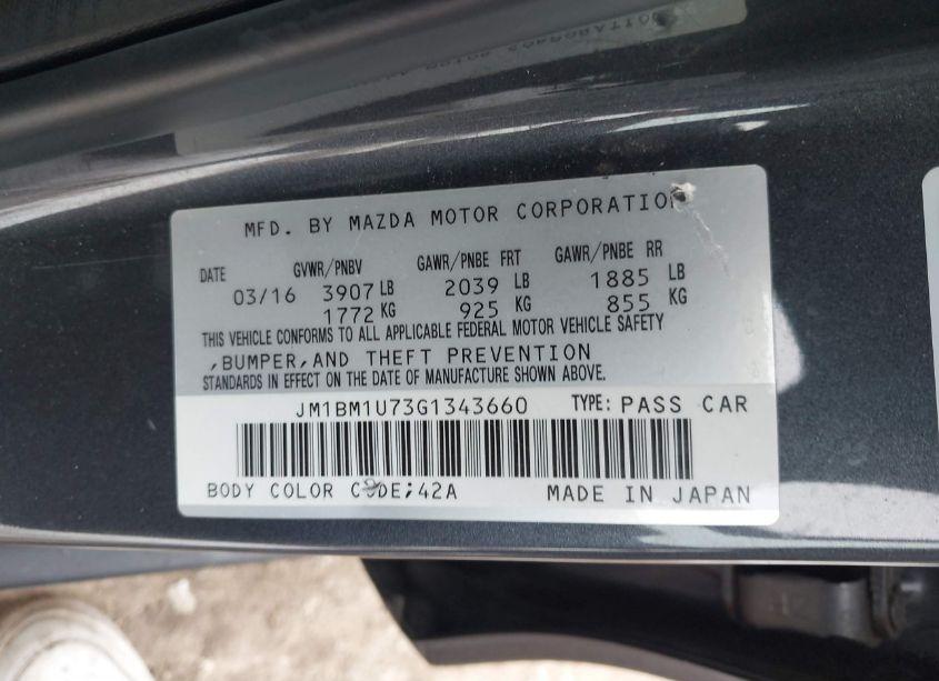 Photo 9 of 2016 Mazda Mazda3 I SPORT (VIN JM1BM1U73G1343660)