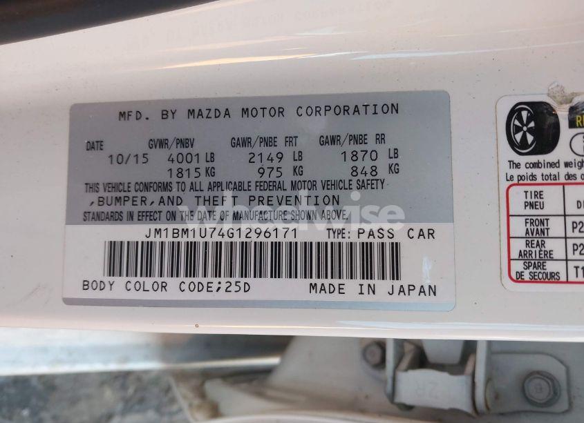 Photo 9 of 2016 Mazda Mazda3 I SPORT (VIN JM1BM1U74G1296171)
