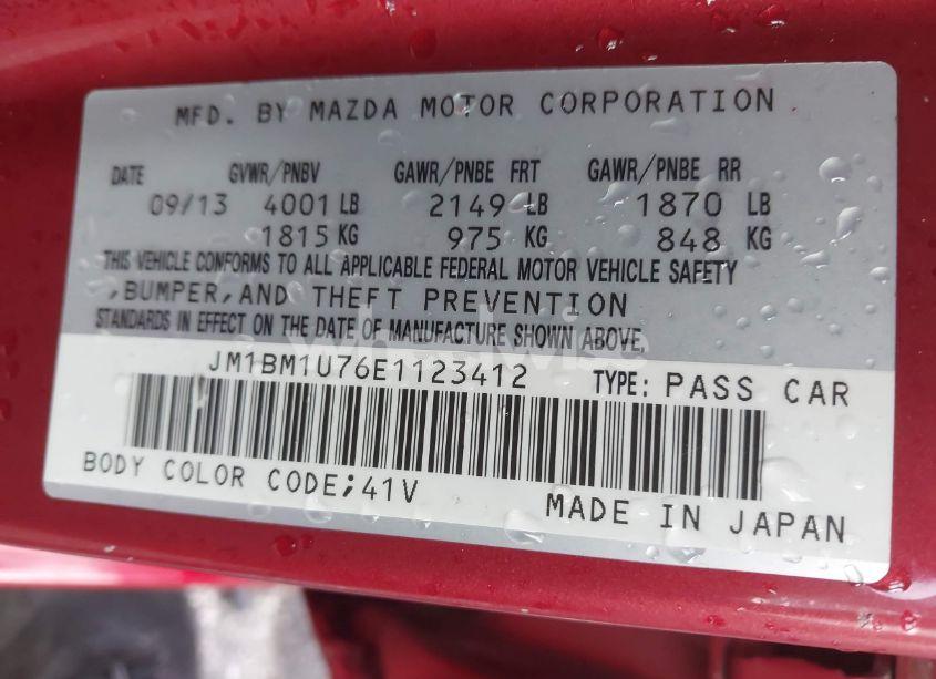 Photo 9 of 2014 Mazda Mazda3 I SPORT (VIN JM1BM1U76E1123412)