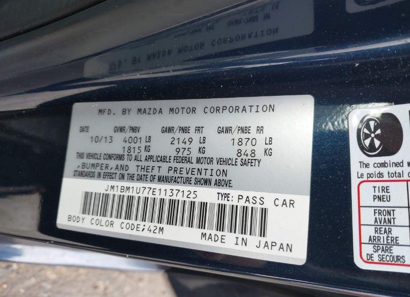 Photo 9 of 2014 Mazda Mazda3 I SPORT (VIN JM1BM1U77E1137125)