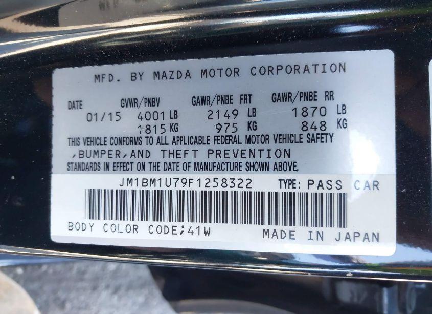 Photo 9 of 2015 Mazda Mazda3 I SPORT (VIN JM1BM1U79F1258322)