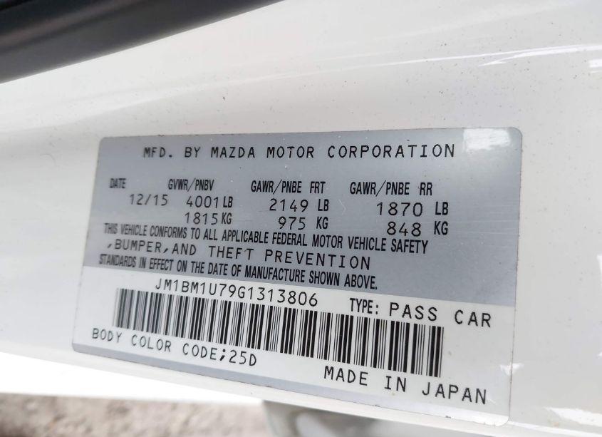 Photo 9 of 2016 Mazda Mazda3 I SPORT (VIN JM1BM1U79G1313806)