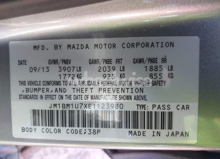 Photo 9 of 2014 Mazda Mazda3 I SPORT (VIN JM1BM1U7XE1123980)