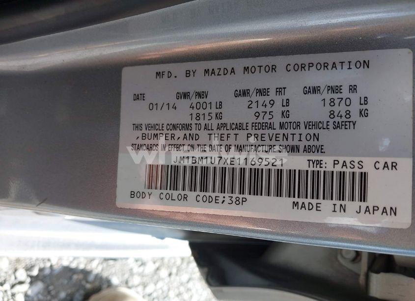 Photo 9 of 2014 Mazda Mazda3 I SPORT (VIN JM1BM1U7XE1169521)