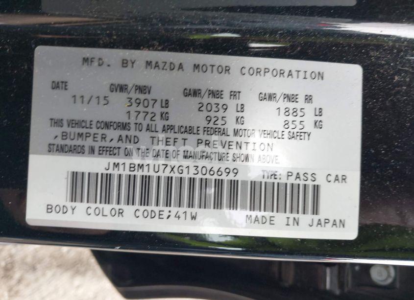Photo 9 of 2016 Mazda Mazda3 I SPORT (VIN JM1BM1U7XG1306699)