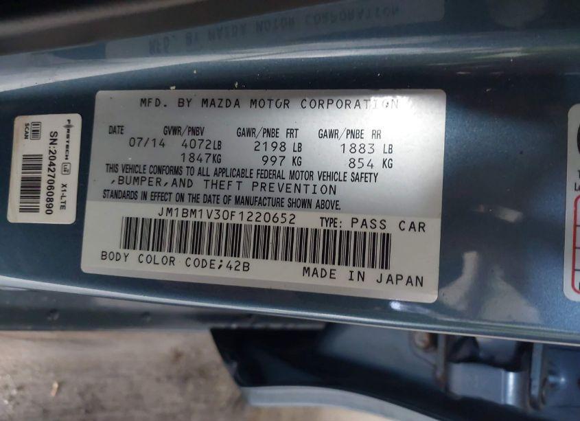 Photo 9 of 2015 Mazda Mazda3 S TOURING (VIN JM1BM1V30F1220652)