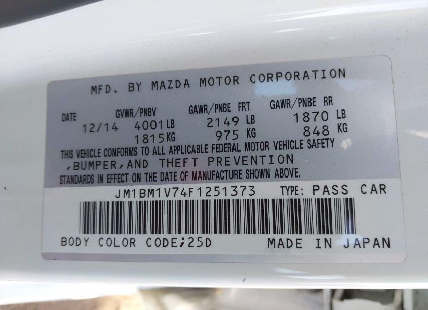 Photo 9 of 2015 Mazda Mazda3 I TOURING (VIN JM1BM1V74F1251373)