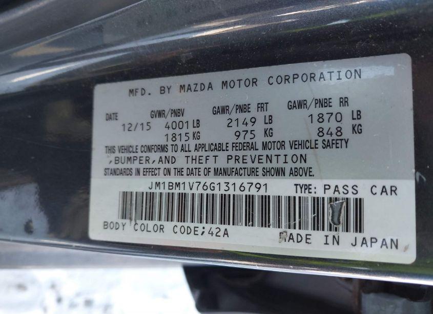 Photo 9 of 2016 Mazda Mazda3 I TOURING (VIN JM1BM1V76G1316791)