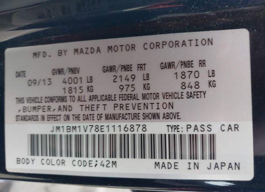 Photo 9 of 2014 Mazda Mazda3 I TOURING (VIN JM1BM1V78E1116878)
