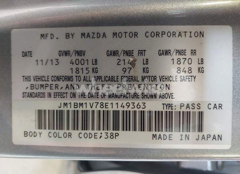 Photo 9 of 2014 Mazda Mazda3 I TOURING (VIN JM1BM1V78E1149363)