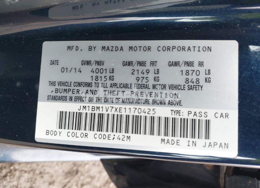 Photo 9 of 2014 Mazda Mazda3 I TOURING (VIN JM1BM1V7XE1170425)