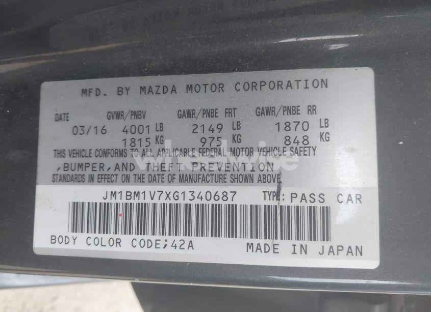 Photo 9 of 2016 Mazda Mazda3 I TOURING (VIN JM1BM1V7XG1340687)