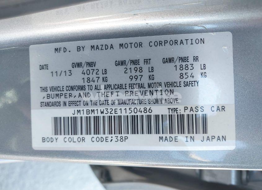 Photo 9 of 2014 Mazda Mazda3 S GRAND TOURING (VIN JM1BM1W32E1150486)